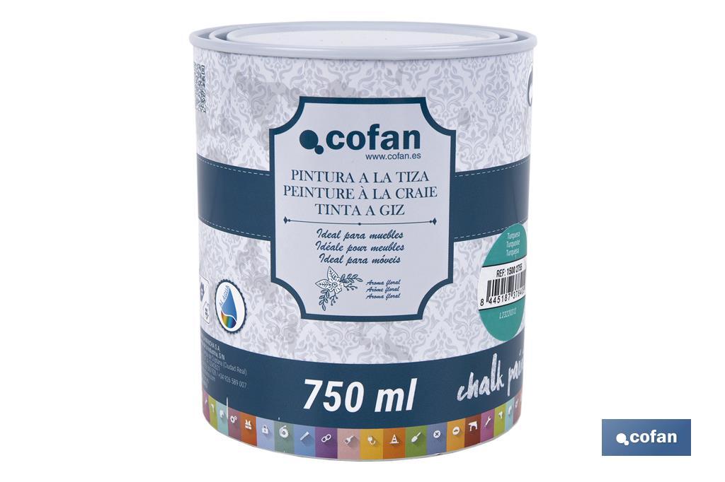 PINTURA A LA TIZA, CHALK PAINT, TURQUESA 750 ML (PACK: 1 UDS)