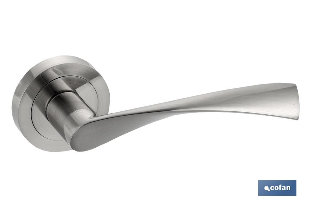 JUEGO MANIVELA ALUMINIOROMAROSETA REDONDA NIQUEL (PACK: 1 UDS)