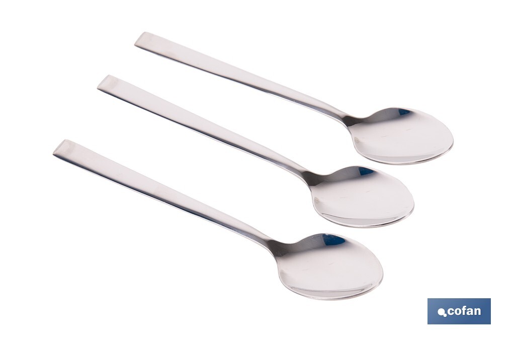 BL 3uds CUCHARA DE TE INOX C-18/10 MODELO BARI 1,5 mm