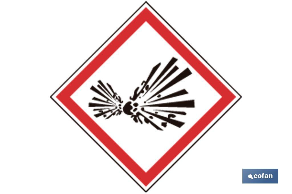 SEÑAL ADHESIVA MAT. PELIGROSAS 100X100