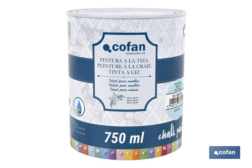 PINTURA A LA TIZA, CHALK PAINT, AZUL CELESTE 750 ML (PACK: 1 UDS)