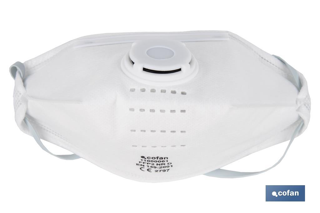 Mascarilla FFP2 NR (D) | No Reutilizable | Con Válvula de Exhalación Incorporada | Color Blanco