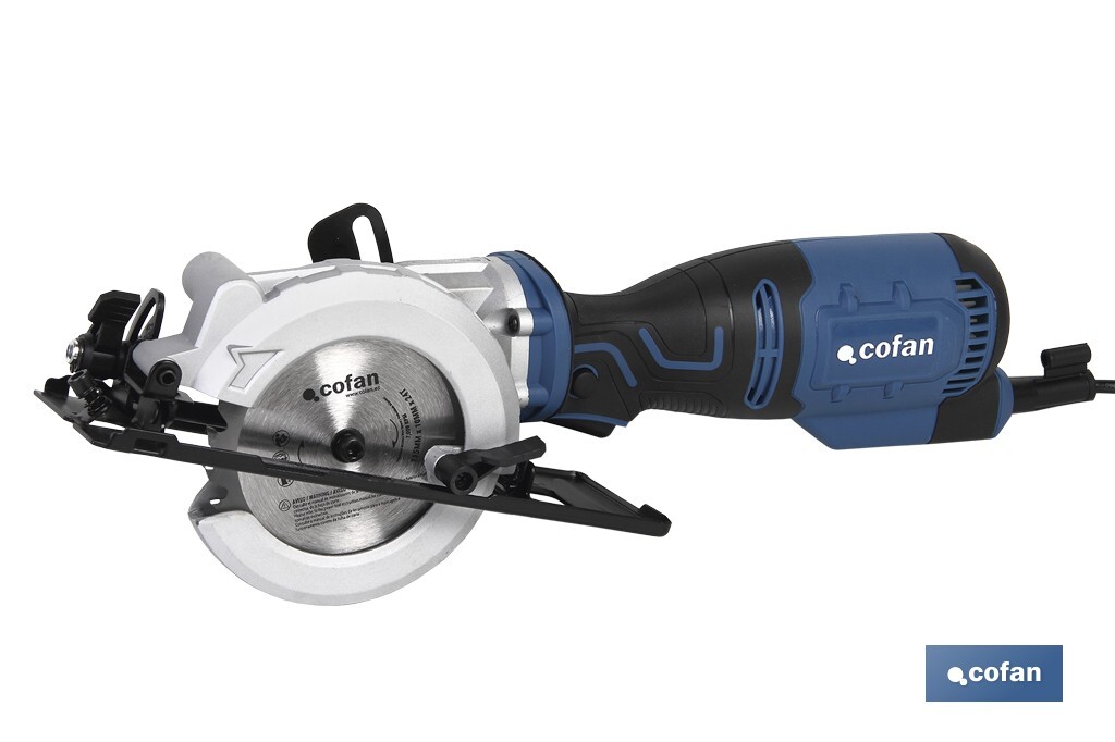 Mini sierra circular eléctrica | Tamaño Ø115mm para Cortar Madera, plásticos y metal blando | 705W Ø115mm